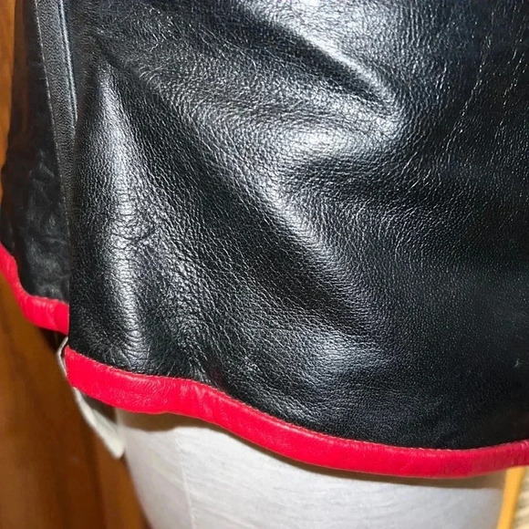 Alter Ego Black/Red Goth Renaissance Lamb Leather Lace Up Corset 34 - Picture 5 of 16